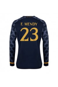 Real Madrid Ferland Mendy #23 Jalkapallovaatteet Vieraspaita 2023-24 Pitkähihainen